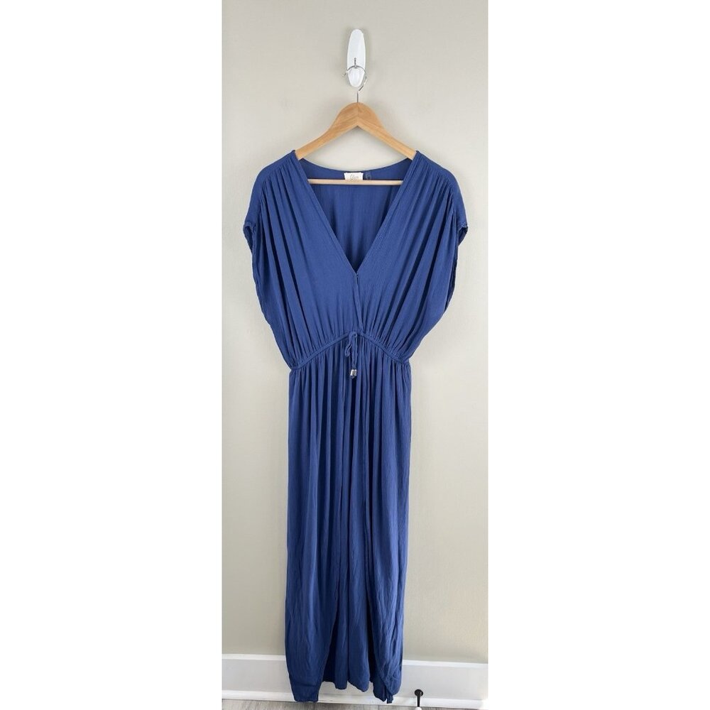 Elan Women’s Maxi Dress Beach Cover Up Sz Medium Blue Coastal‎ Resort Wear